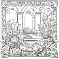 Art Nouveau Coloring Page photo