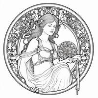 Art Nouveau Coloring Page photo