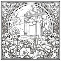 Art Nouveau Coloring Page photo