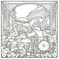 Art Nouveau Coloring Page photo