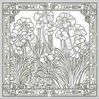 Art Nouveau Coloring Page photo