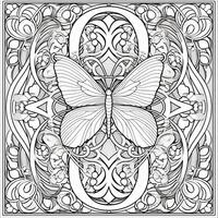 Art Nouveau Coloring Page photo