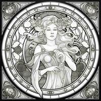 Art Nouveau Coloring Page photo