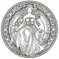 Art Nouveau Coloring Page photo