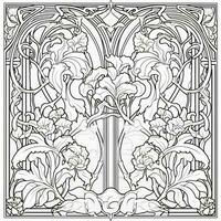 Art Nouveau Coloring Page photo