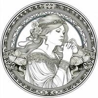 Art Nouveau Coloring Page photo