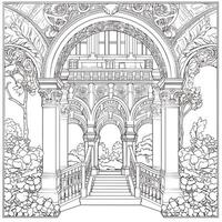 Art Nouveau Coloring Page photo