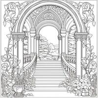 Art Nouveau Coloring Page photo