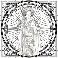 Art Nouveau Coloring Page photo