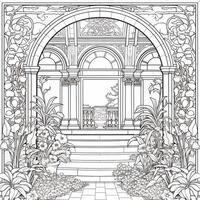 Art Nouveau Coloring Page photo