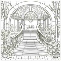 Art Nouveau Coloring Page photo