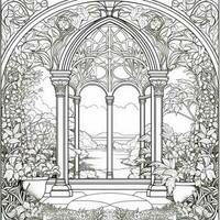 Art Nouveau Coloring Page photo