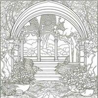 Art Nouveau Coloring Page photo