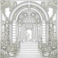 Art Nouveau Coloring Page photo