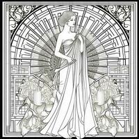 Art Nouveau Coloring Page photo