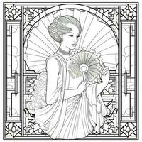 Art Nouveau Coloring Page photo