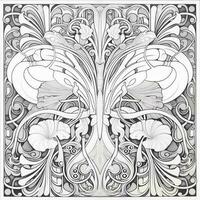 Art Nouveau Coloring Page photo