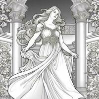 Art Nouveau Coloring Page photo