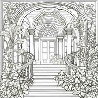 Art Nouveau Coloring Page photo