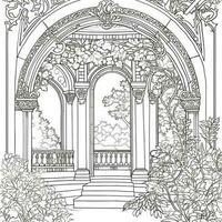 Art Nouveau Coloring Page photo