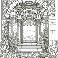 Art Nouveau Coloring Page photo