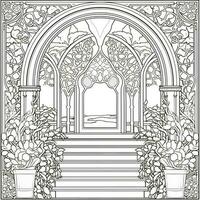 Art Nouveau Coloring Page photo