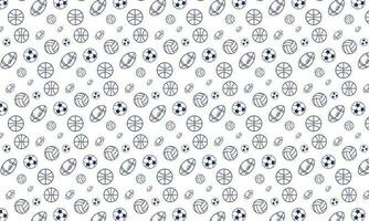 Sports Seamless Pattern Background. Seamless ball pattern concept Free Vector. vector