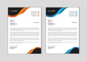 Modern corporate letterhead template design. Creative and Professional business style letterhead design  template. Letterhead template in flat style Free Vector. vector