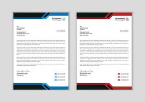 Modern corporate letterhead template design. Creative and Professional business style letterhead design  template. Letterhead template in flat style Free Vector. vector