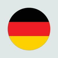 Round flag of Germany. Circle flag vector of Germany Free Vector.