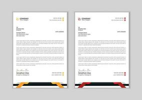 Modern corporate letterhead template design. Creative and Professional business style letterhead design  template. Letterhead template in flat style Free Vector. vector