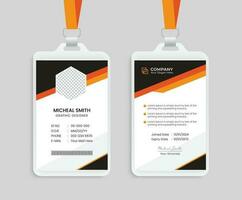 Corporate modern business id card design template. Company employee id card template. Creative company id card template Free Vector. vector