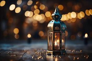 Eid mubarak and ramadan kareem greetings with islamic lantern and mosque. Eid al fitr background. Eid al fitr background of window concept by photo
