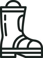 Boots symbol icon vector image. Illustration of the boot footwear shoe design image. EPS 10