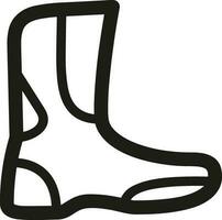 Boots symbol icon vector image. Illustration of the boot footwear shoe design image. EPS 10