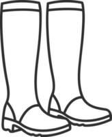 Boots symbol icon vector image. Illustration of the boot footwear shoe design image. EPS 10