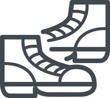 Boots symbol icon vector image. Illustration of the boot footwear shoe design image. EPS 10