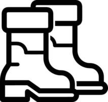 Boots symbol icon vector image. Illustration of the boot footwear shoe design image. EPS 10