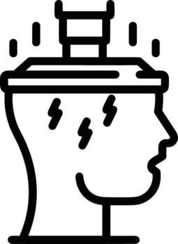 Brain idea symbol icon vector image. Illustration of the creative intelligence think design image. EPS 10