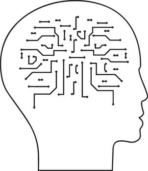 Brain idea symbol icon vector image. Illustration of the creative intelligence think design image. EPS 10
