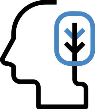 Brain idea symbol icon vector image. Illustration of the creative intelligence think design image. EPS 10