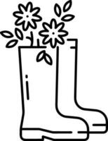 Boots symbol icon vector image. Illustration of the boot footwear shoe design image. EPS 10