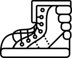 Boots symbol icon vector image. Illustration of the boot footwear shoe design image. EPS 10