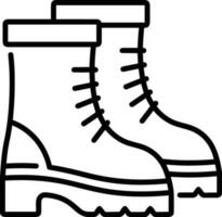 Boots symbol icon vector image. Illustration of the boot footwear shoe design image. EPS 10