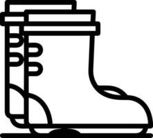 Boots symbol icon vector image. Illustration of the boot footwear shoe design image. EPS 10