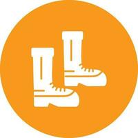 Boots symbol icon vector image. Illustration of the boot footwear shoe design image. EPS 10