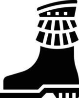 Boots symbol icon vector image. Illustration of the boot footwear shoe design image. EPS 10