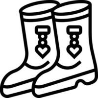 Boots symbol icon vector image. Illustration of the boot footwear shoe design image. EPS 10