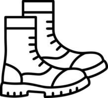 Boots symbol icon vector image. Illustration of the boot footwear shoe design image. EPS 10