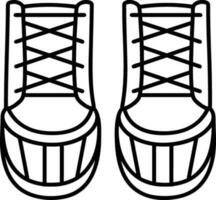 Boots symbol icon vector image. Illustration of the boot footwear shoe design image. EPS 10